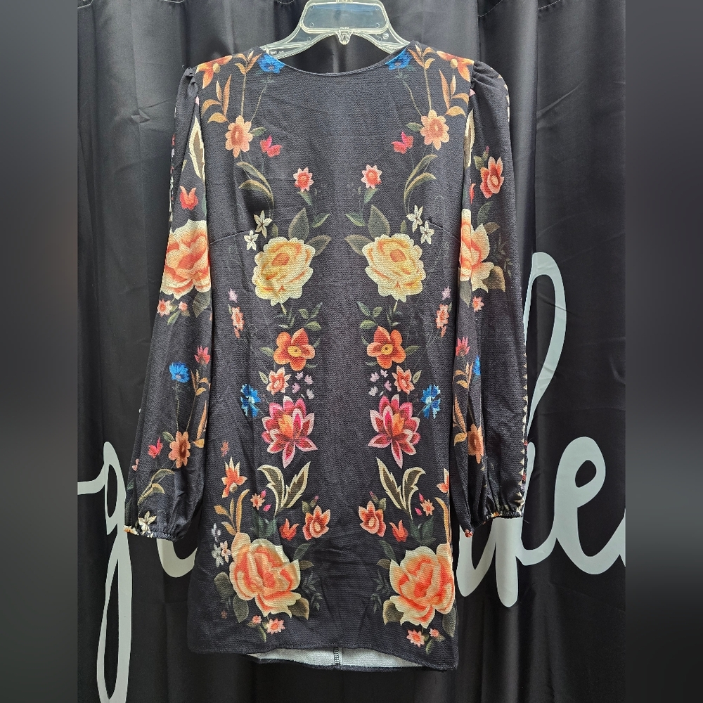 Floral open back dress
